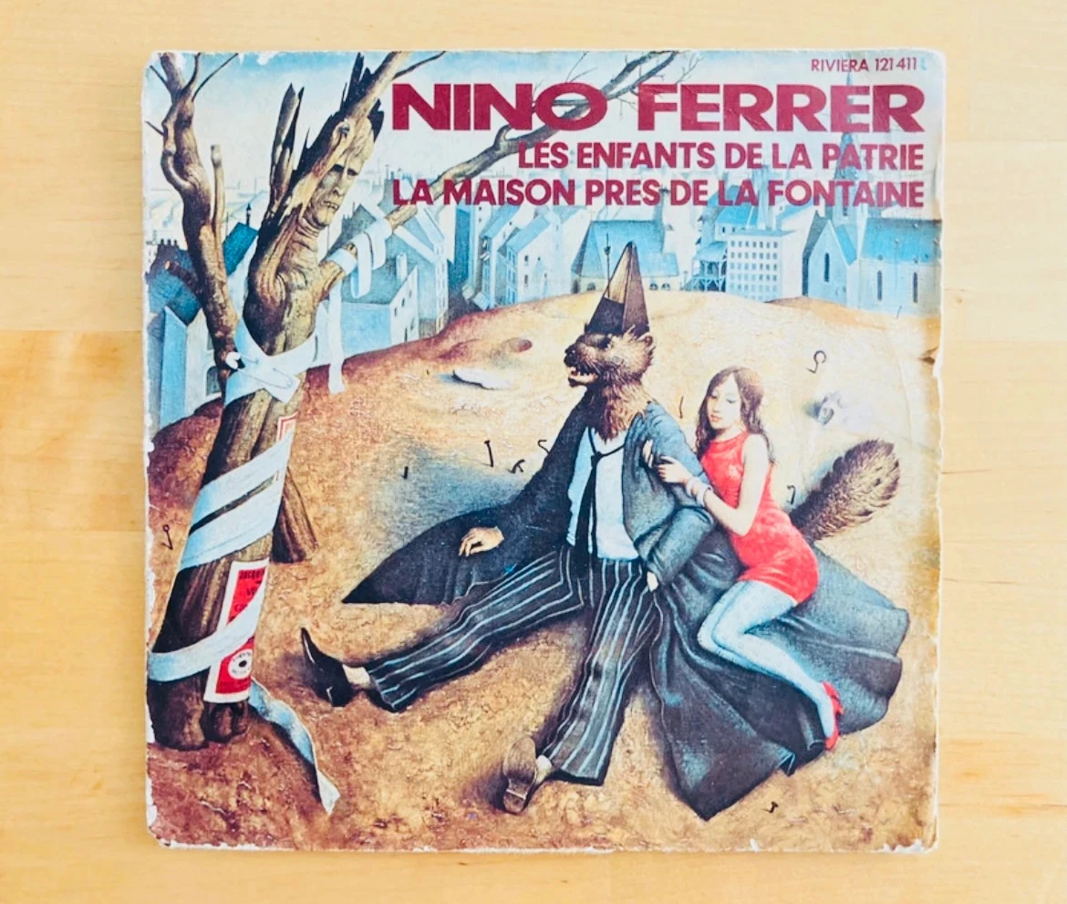 Disque vinyle 45T Nino Ferrer Les enfants de la patrie.